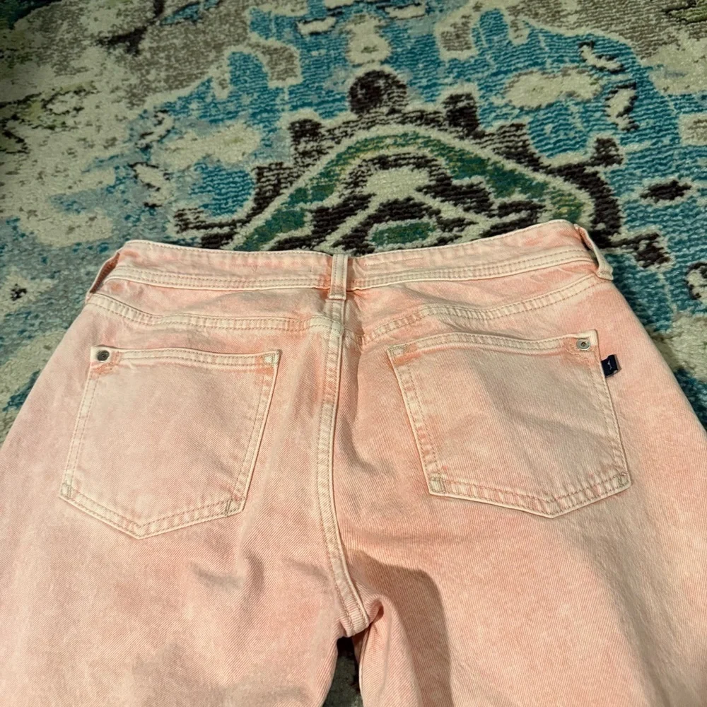 Pink Orange Pilcro and the Letterpress Anthropologie mom style jeans